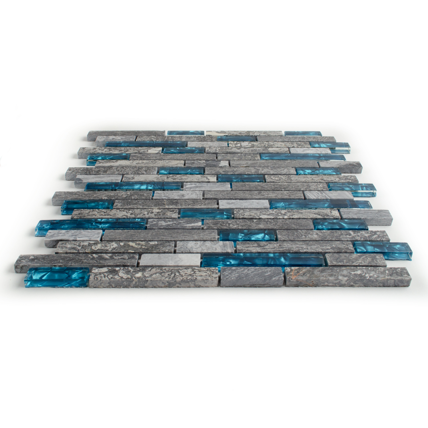 Mosaico in vetro mosaico in pietra naturale blu Abigal Brick