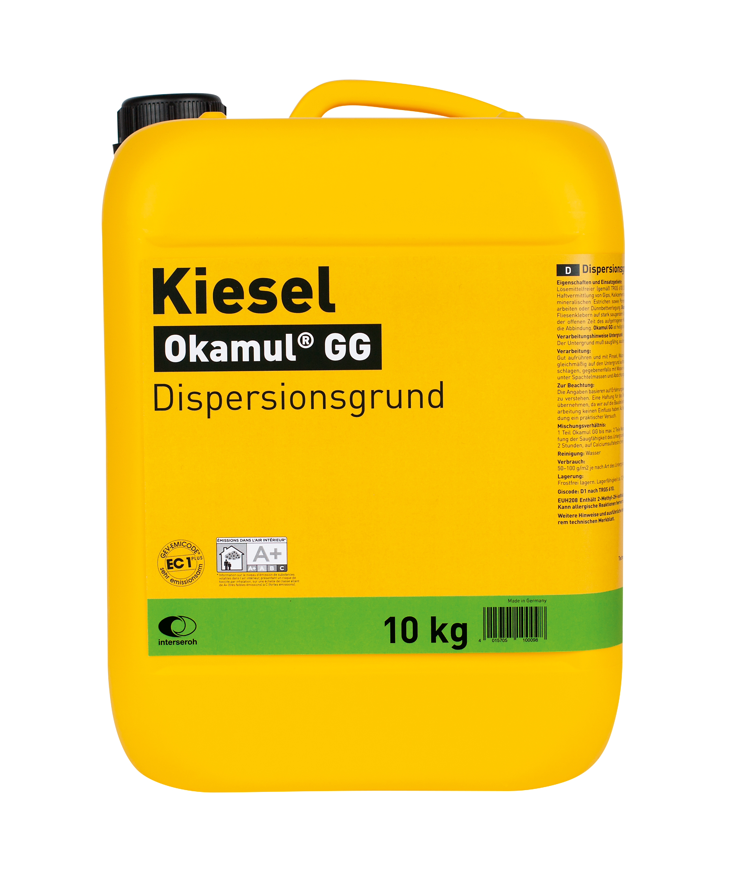 Grundierung Fliesengrund gebrauchsfertiger Dispersionsgrund lösemittelfrei Okamul GG-BEN10069.2 Grundierung Fliesengrund gebrauchsfertiger Dispersionsgrund lösemittelfrei Okamul GG-BEN10069.2