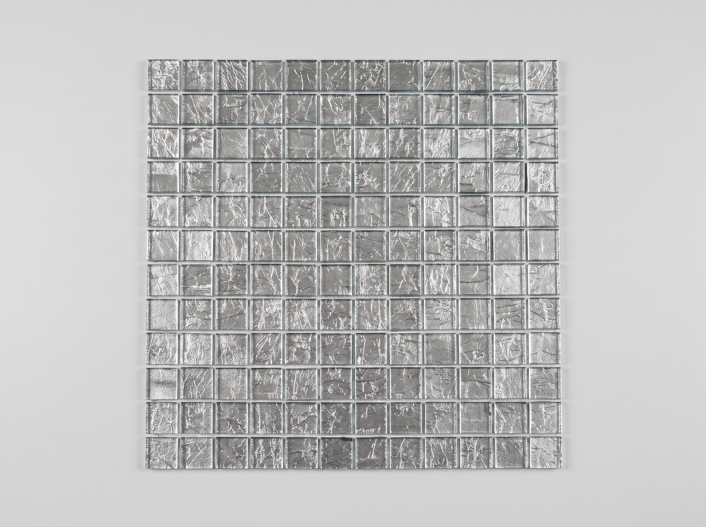 Mosaico in vetro Galaxina argento effetto metallo 1 confezione