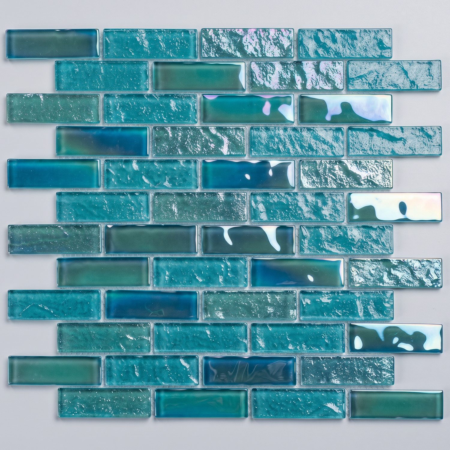 Glasmosaik 23×23 mm Türkis Schimmer