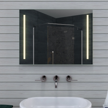 Specchio da bagno di design con illuminazione a LED bianco freddo/caldo 80x60 cm