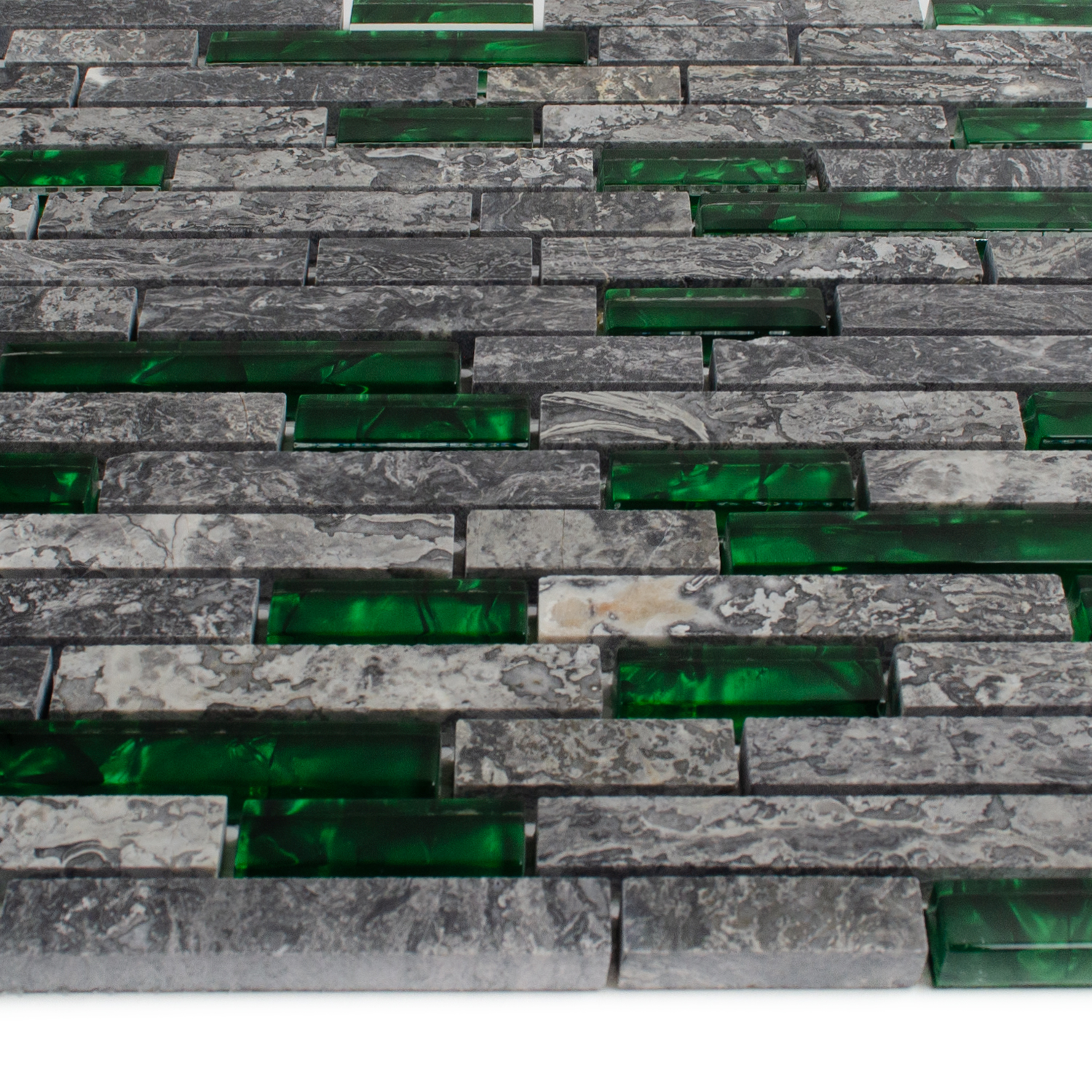 Glasmosaik Grün Natursteinmosaik Abigal-BEN10208