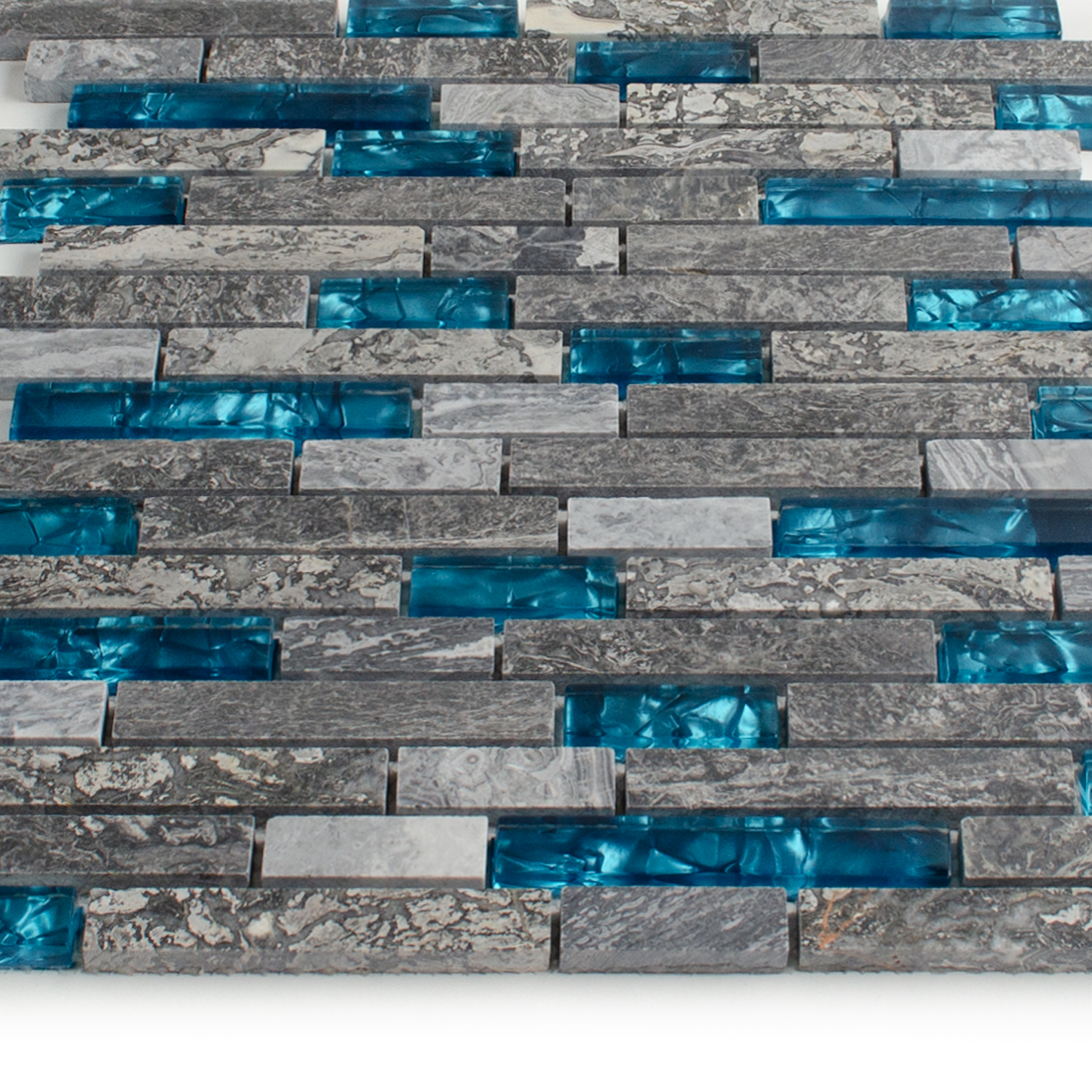 Mosaico in vetro mosaico in pietra naturale blu Abigal Brick