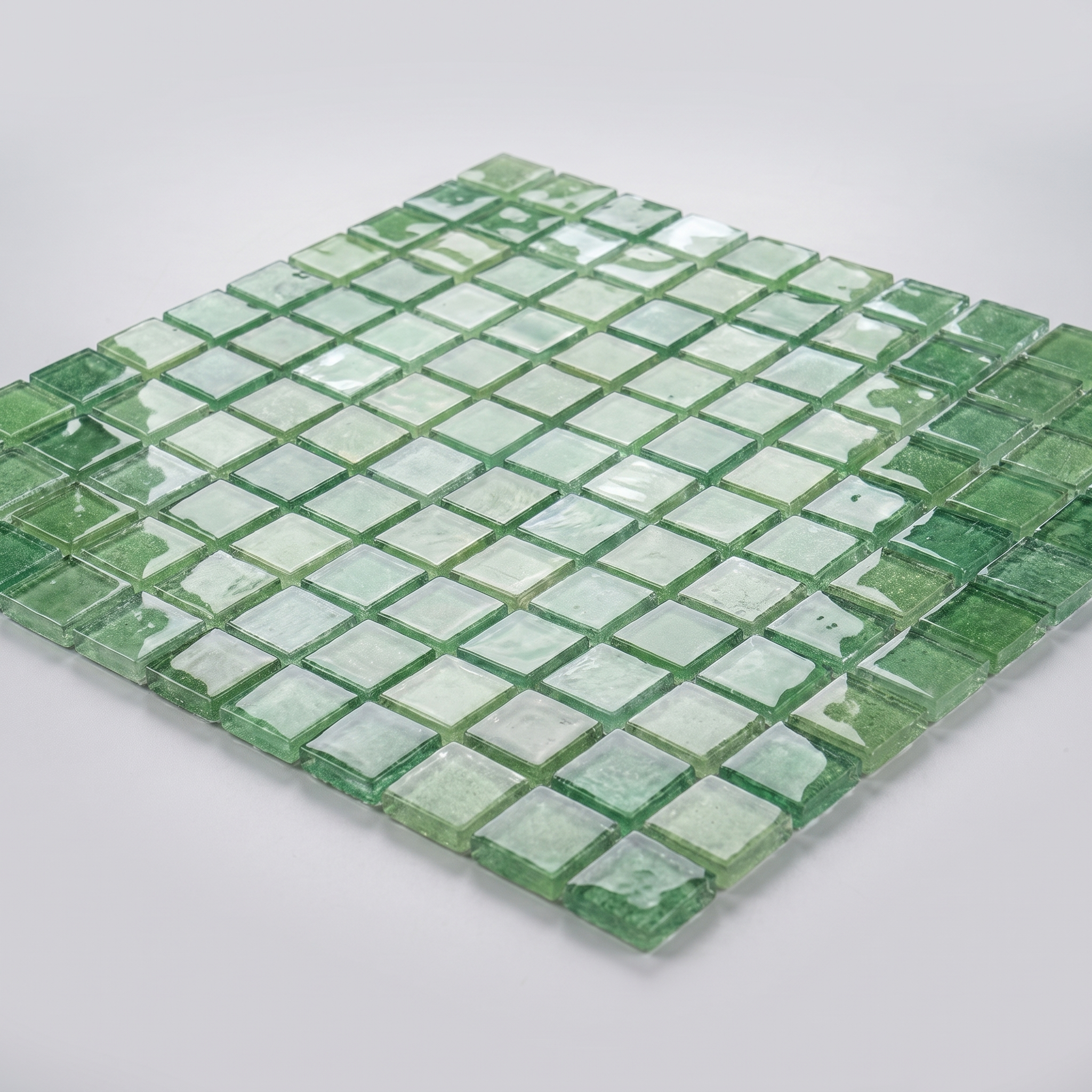 Glasmosaik Mosaikfliese Nizza 23×23×4 mm Grün
