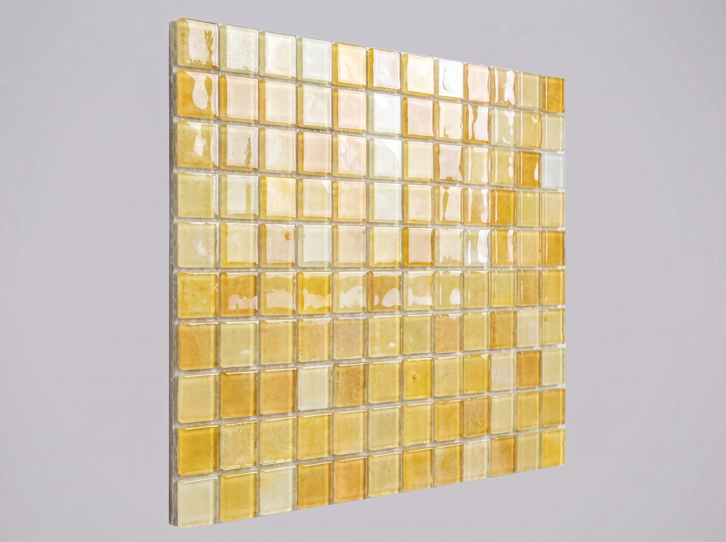 Glasmosaik Mosaikfliese Nizza 23×23×4 mm Gelb