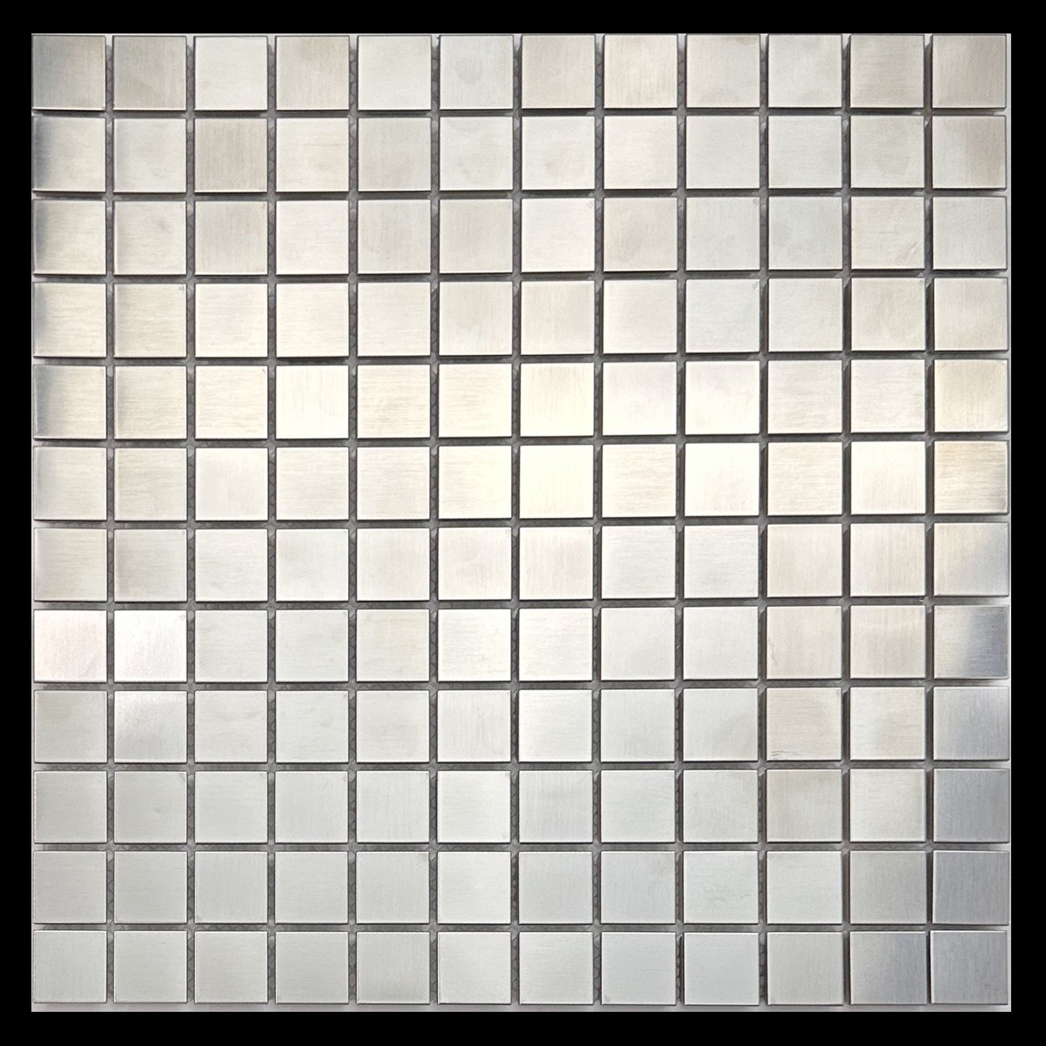 Mosaico acciaio inox Marica 23x23 argento spazzolato