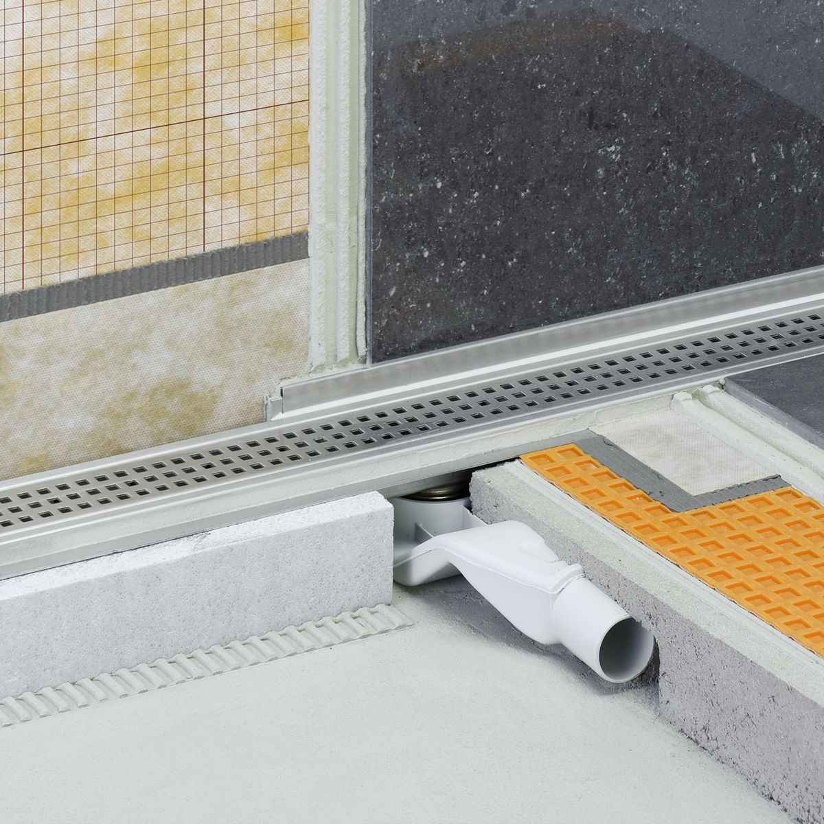 Duschablauf Duschrinne Duschrinnensystem Komplettset Linienentwässerung LINE-F-BEN10108.5 Duschablauf Duschrinne Duschrinnensystem Komplettset Linienentwässerung LINE-F-BEN10108.5