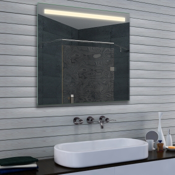 Specchio da bagno di design con illuminazione a LED 80x70 cm