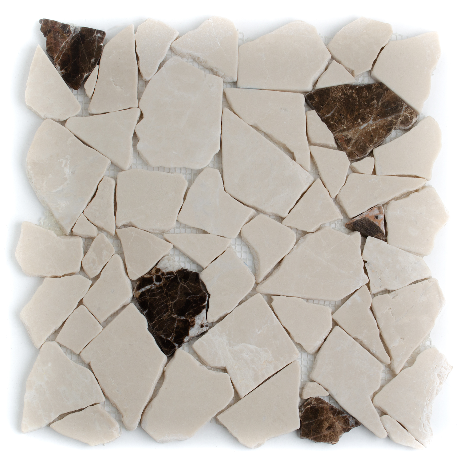 Pietra Naturale Mosaico di Marmo Cava Crema Castano Beige Nanett