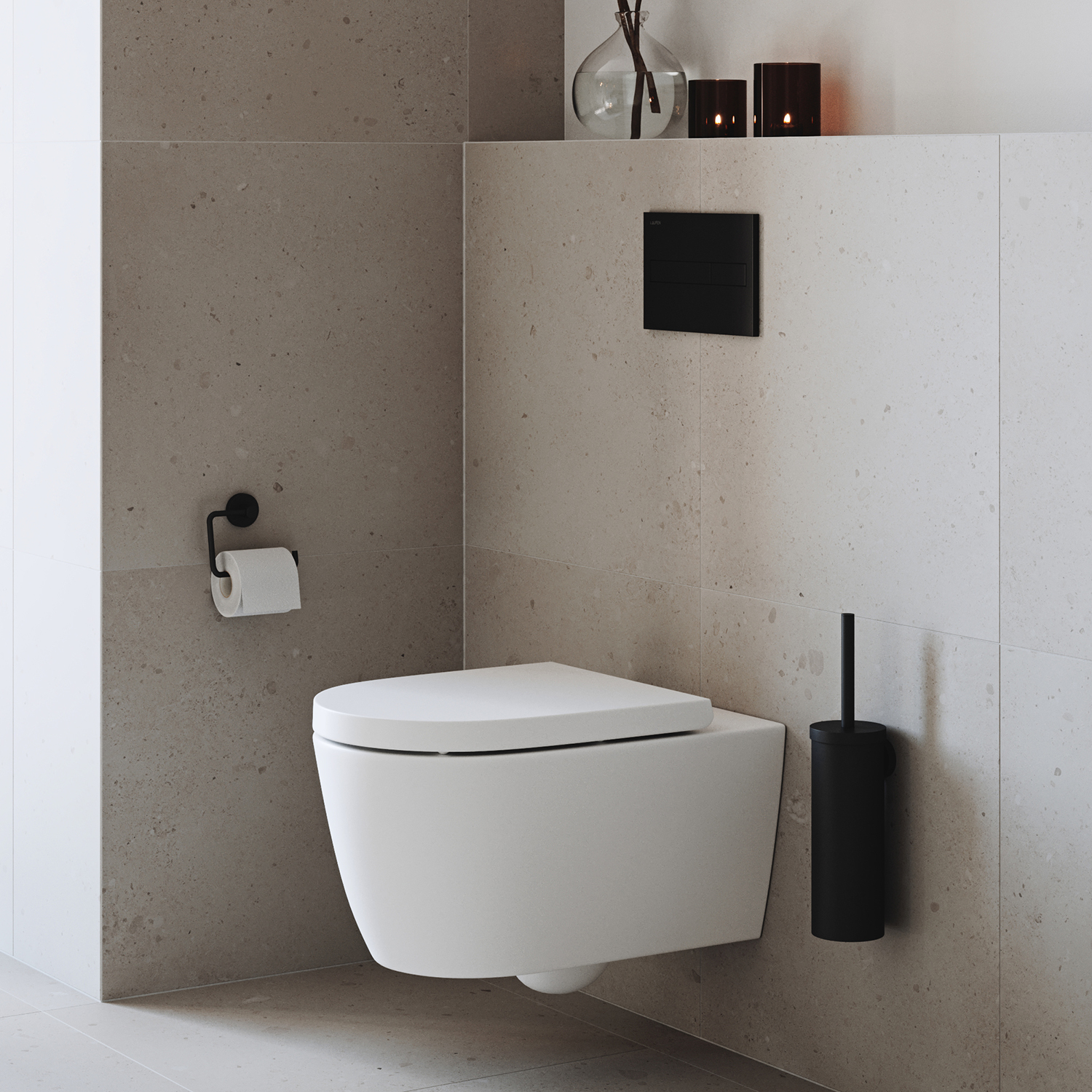 Smedbo Serie Home Accessori Bagno Scopino WC Ottone Spazzolato M