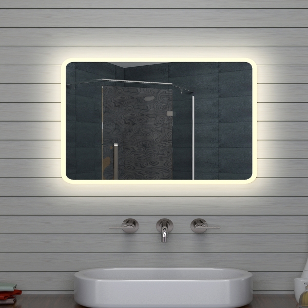 Design LED Specchio da bagno Specchio da parete Specchio luminoso 70x50cm