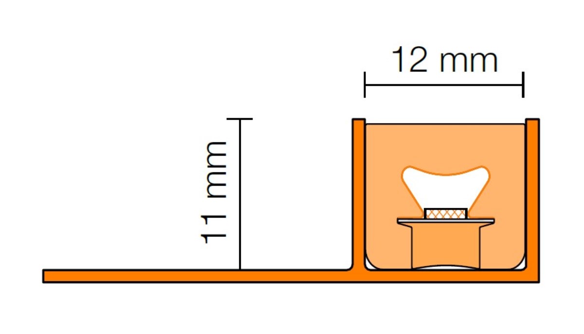 Schlüter Fliesen Profile mit LIPROTEC LED-Modul LLPM-BEN10226