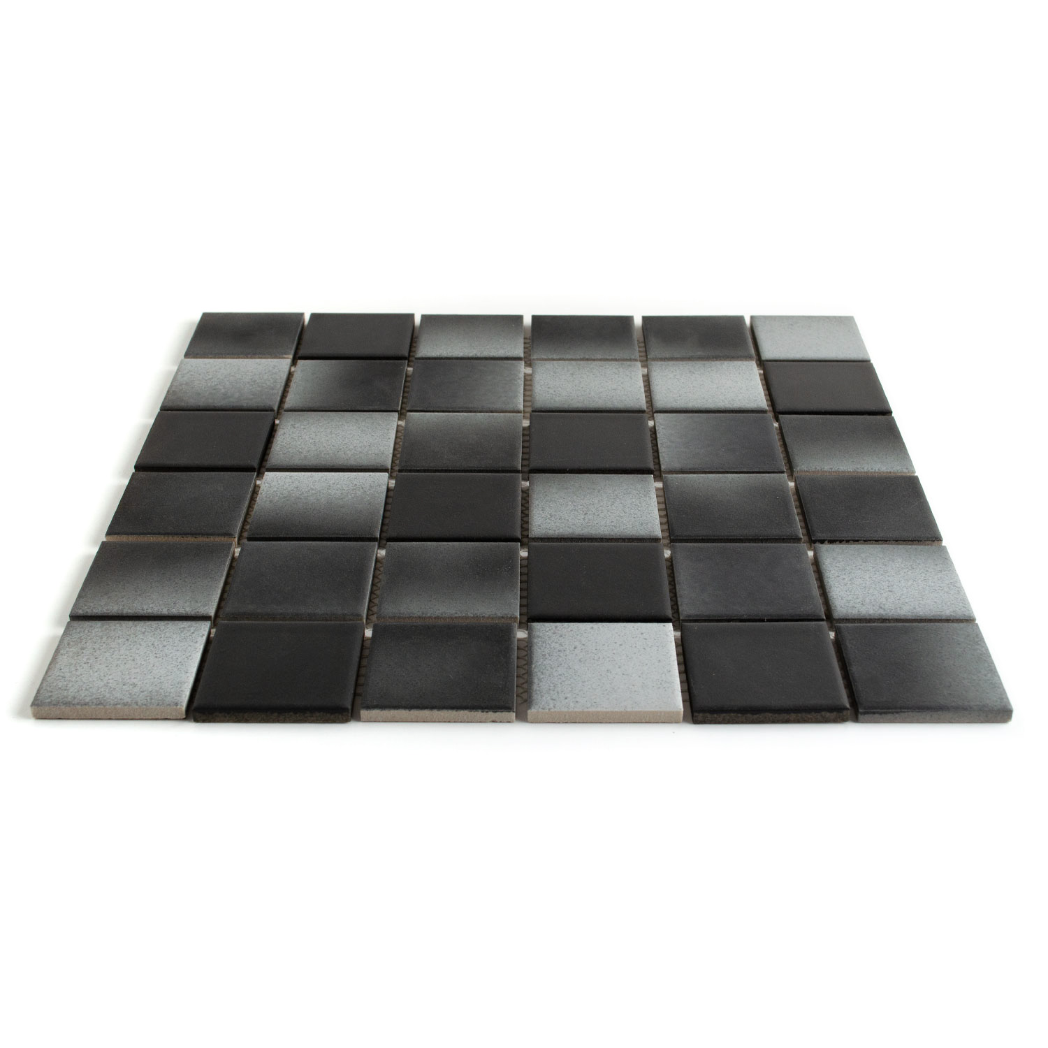 Keramikmosaik Terrakotta Schwarz mix Kathi Mosaikfliese 1 Matte-BEN10224.2