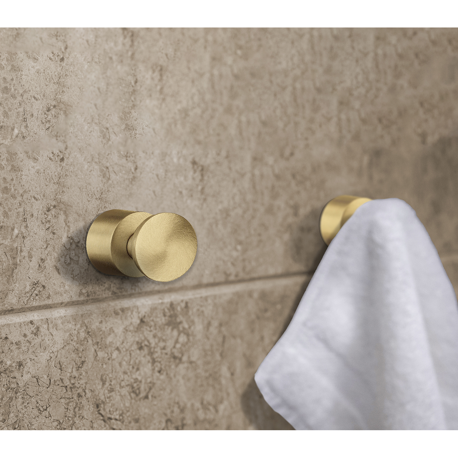 Accessori da bagno Smedbo serie Home Porta asciugamani doppio in ottone spazzolato
