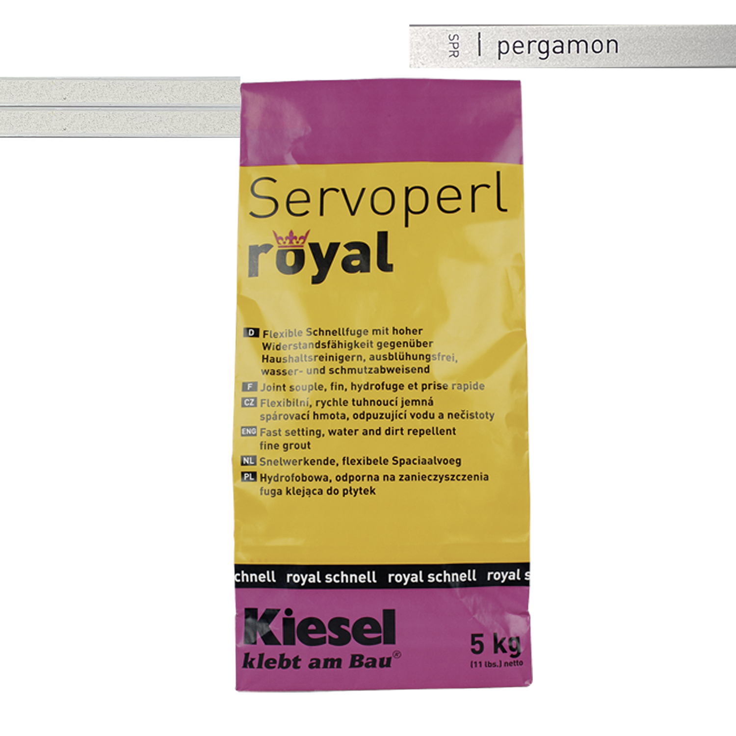Fliesenfugen Fuge Fugenmasse für Bodenfliesen Wandfliesen und Mosaikfliesen Servoperl royal 5KG-BEN10012.3