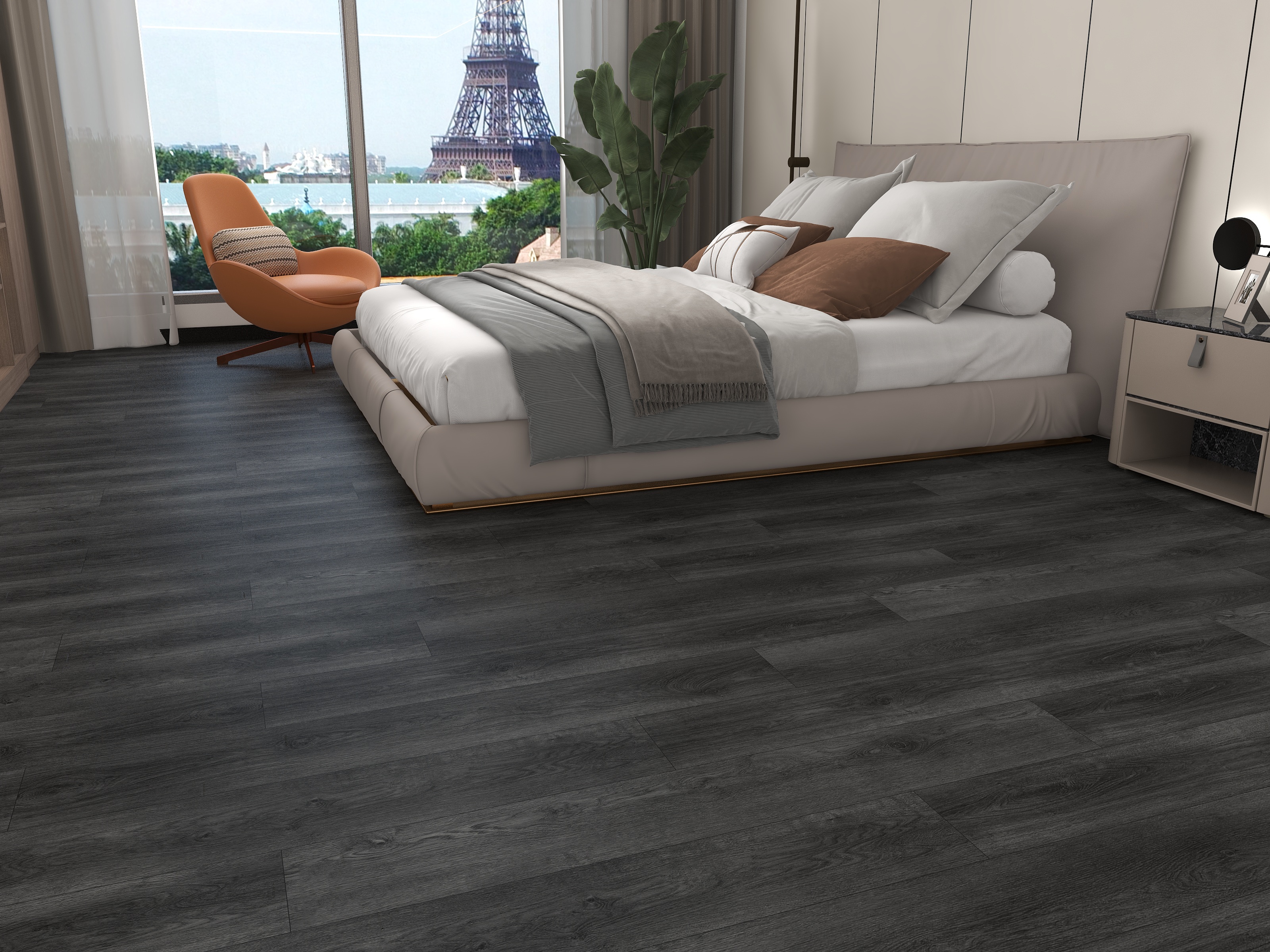 Pavimenti in laminato effetto legno in resina melamminica sistema a scatto Falun