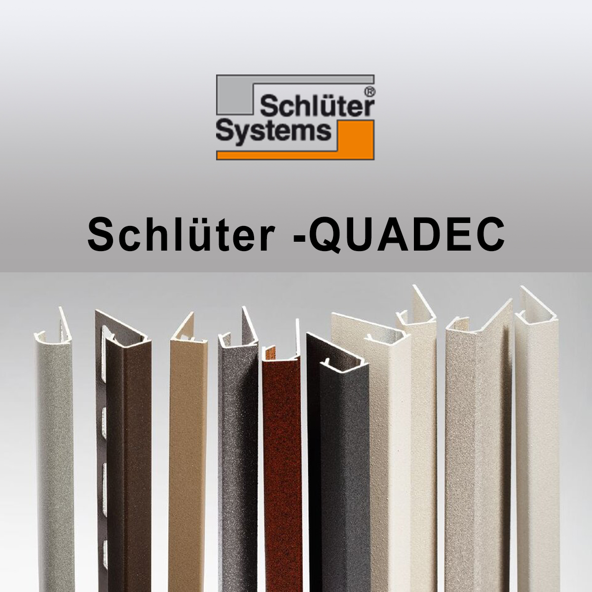 Binari per piastrelle Profilo per piastrelle da 6 mm Binario Schlüter Quadec in acciaio inox 2,5 metri lineari