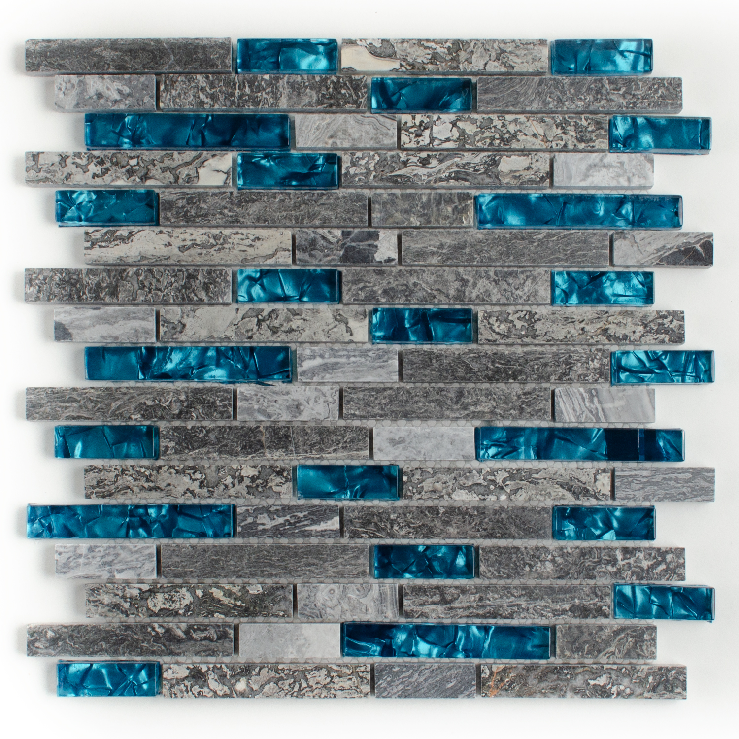 Glasmosaik Blau Natursteinmosaik Abigal Brick-BEN10210.2 Glasmosaik Blau Natursteinmosaik Abigal Brick-BEN10210.2