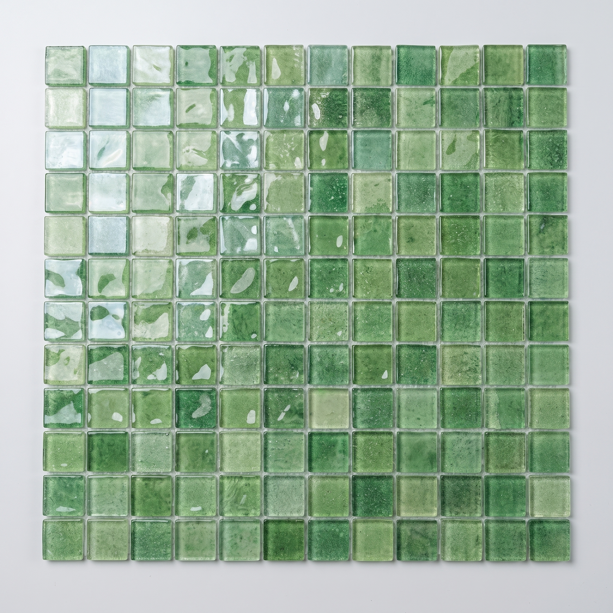 Glasmosaik Mosaikfliese Nizza 23×23×4 mm Grün