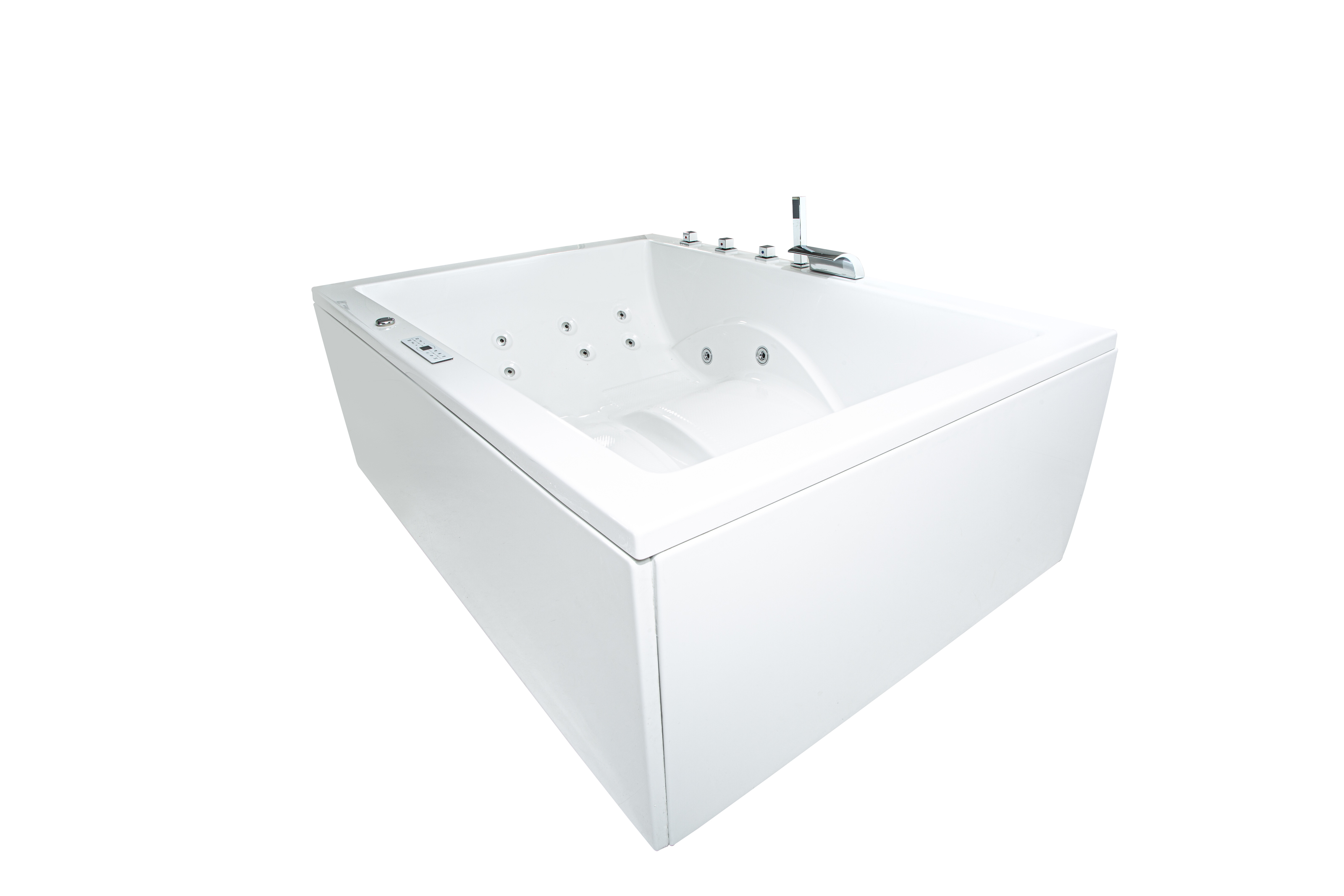 Badewannen Whirlpool mit 24 Massagedüsen Spa Bali Tenganan THREE in weiss MADE IN GERMANY-BEN10153.3