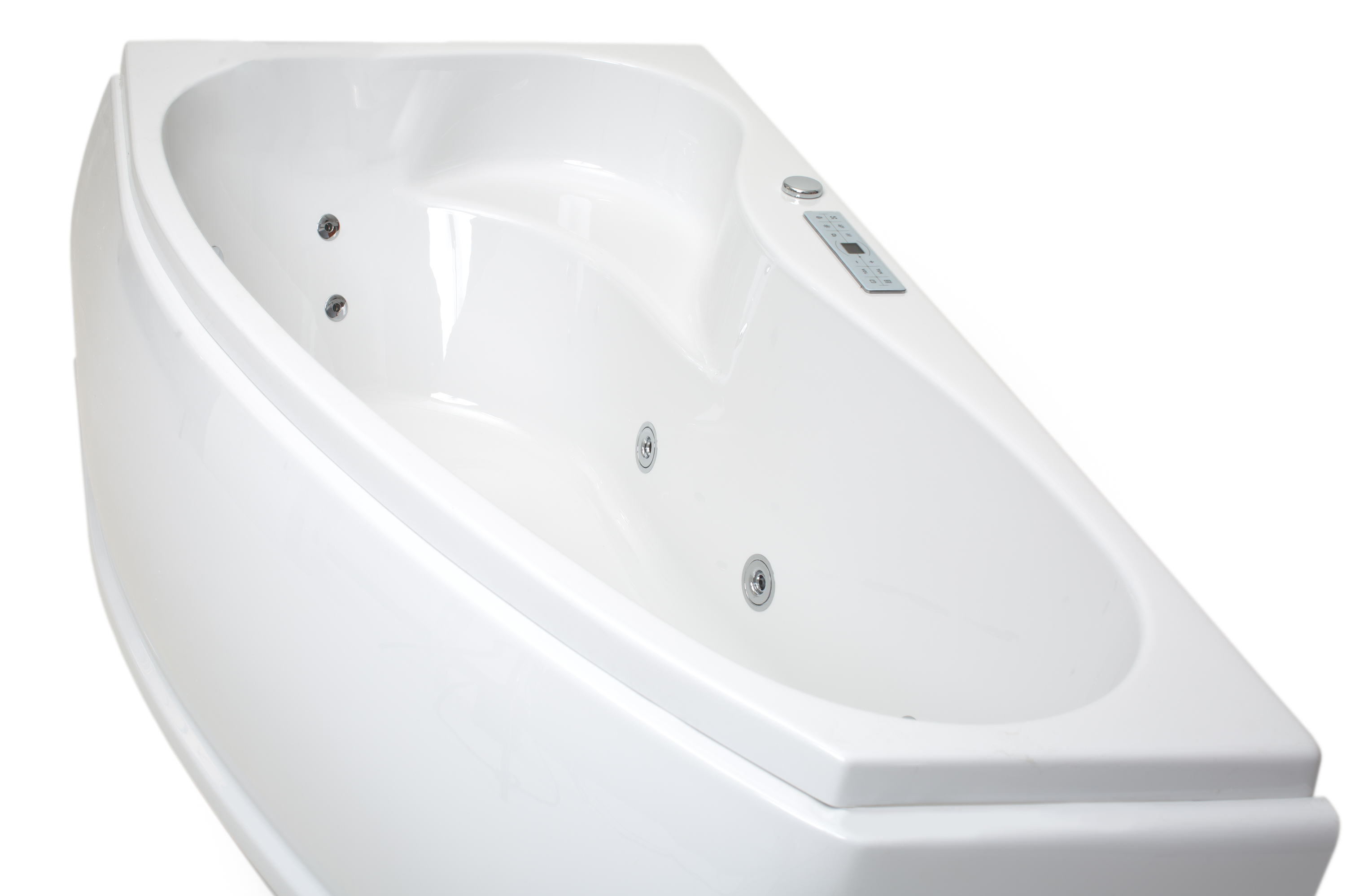 Badewannen Whirlpool mit 17 Massagedüsen Spa Bali Semarapura Links in weiss MADE IN GERMANY-BEN10154.5