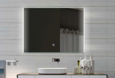 Specchio da bagno illuminato a LED con interruttore touch 80x62x4cm