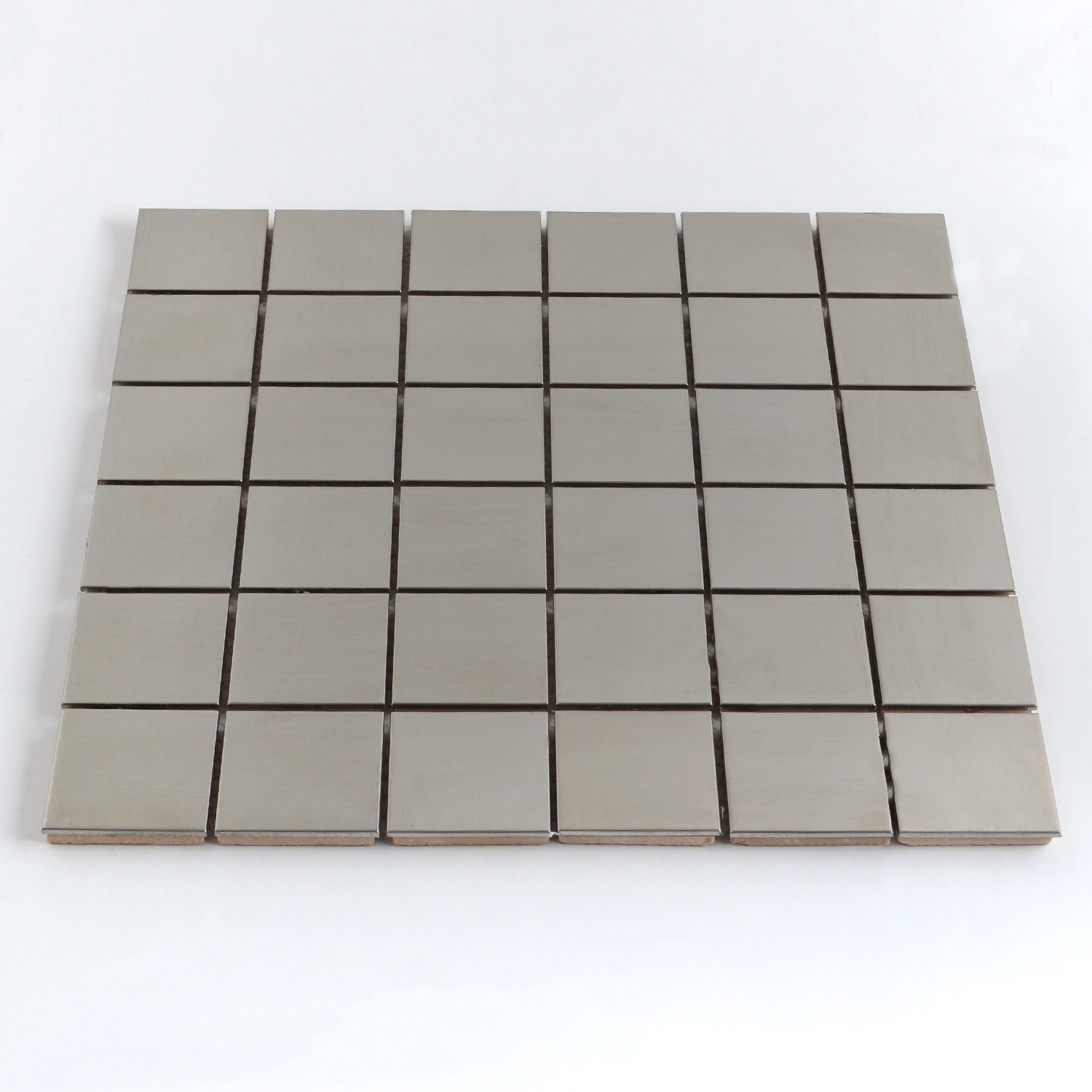 Mosaico acciaio inox Marica 48x48 argento spazzolato 1 mat
